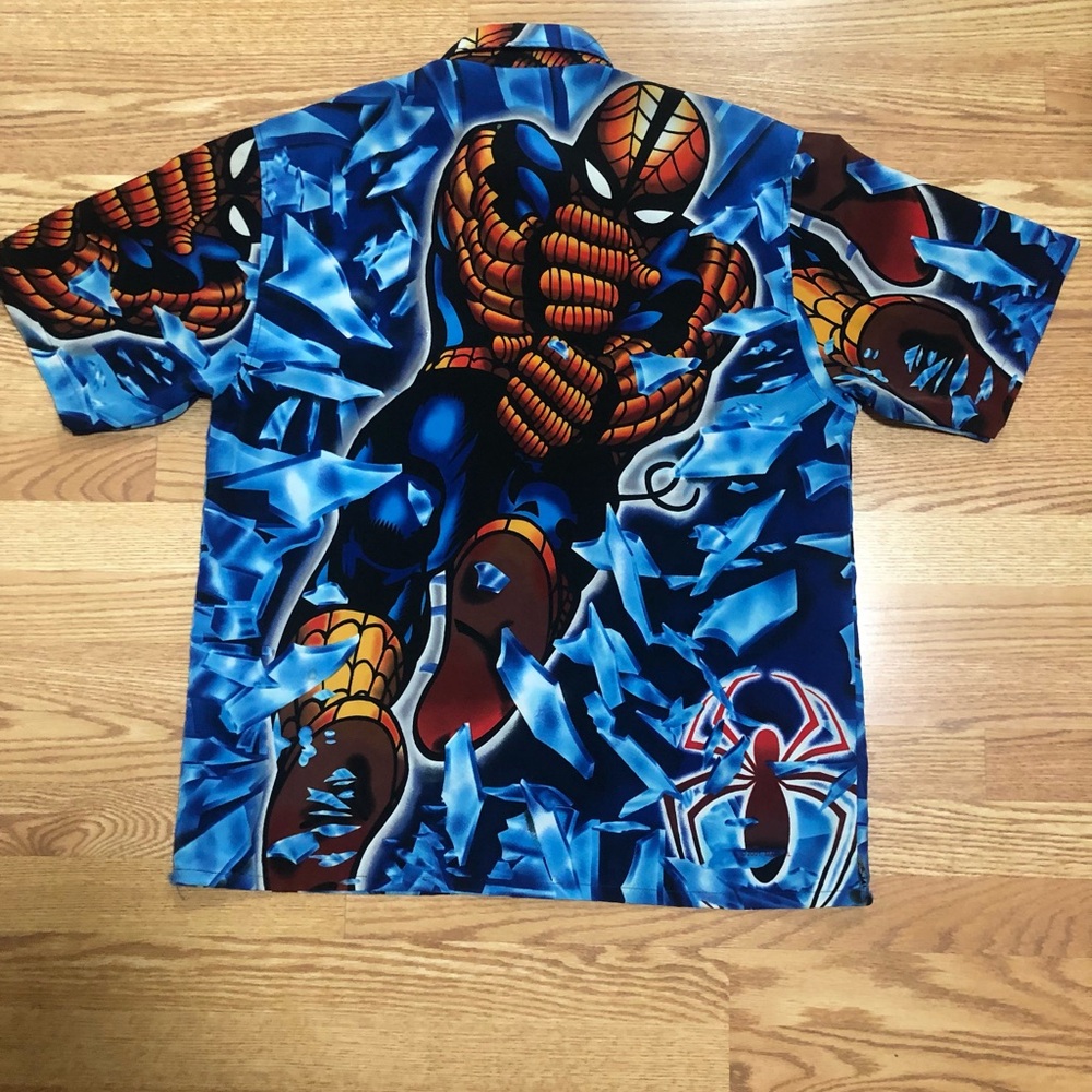 2001 Marvel Spiderman Button Down - image 4